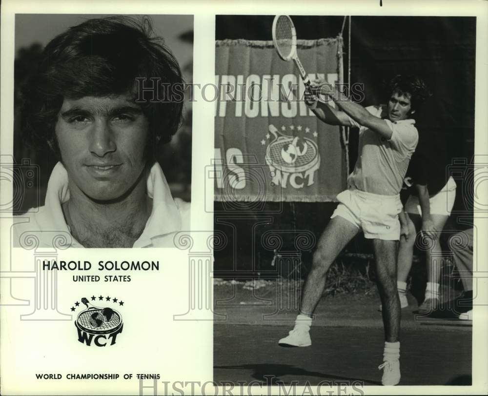 1974 Professional tennis player Harold Solomon of the United States. - Historic Images