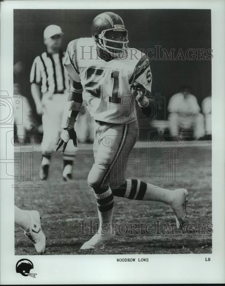 1978 Press Photo San Diego Chargers linebacker Woodrow Lowe. - hcs17340 - Historic Images