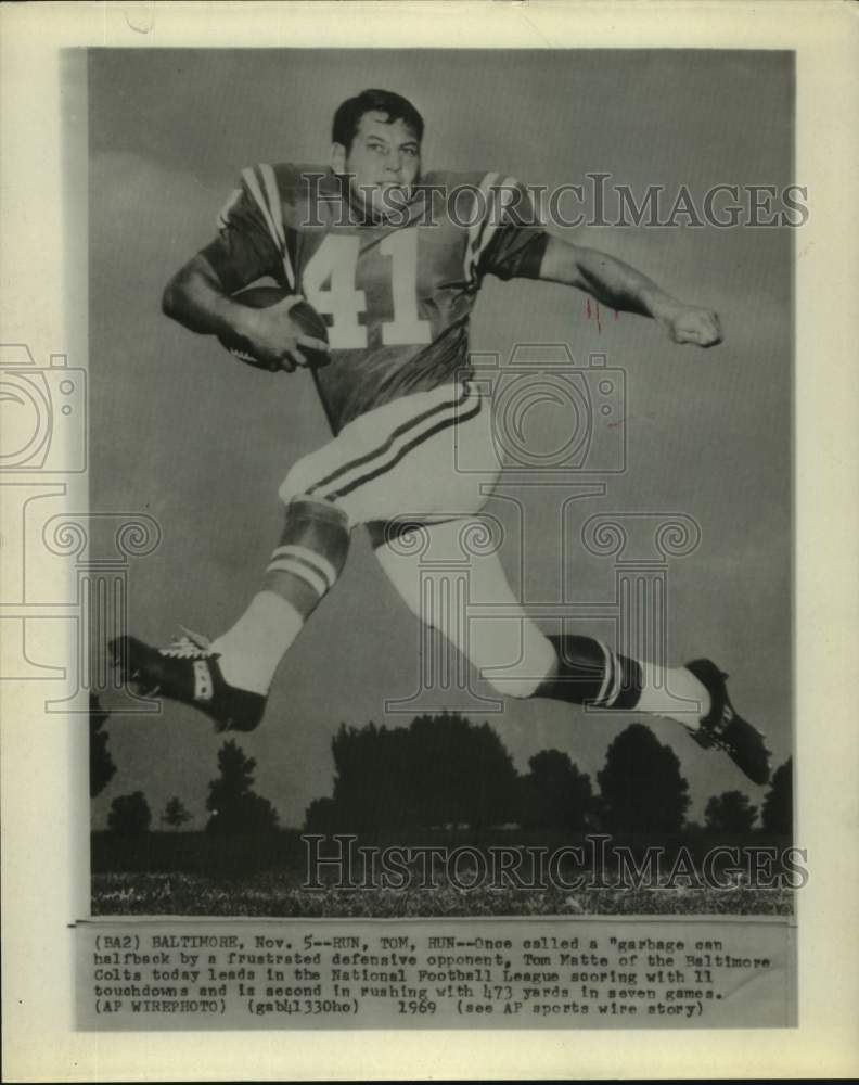 1969 Press Photo Baltimore Colts halfback Tom Matte. - hcs17406 - Historic Images