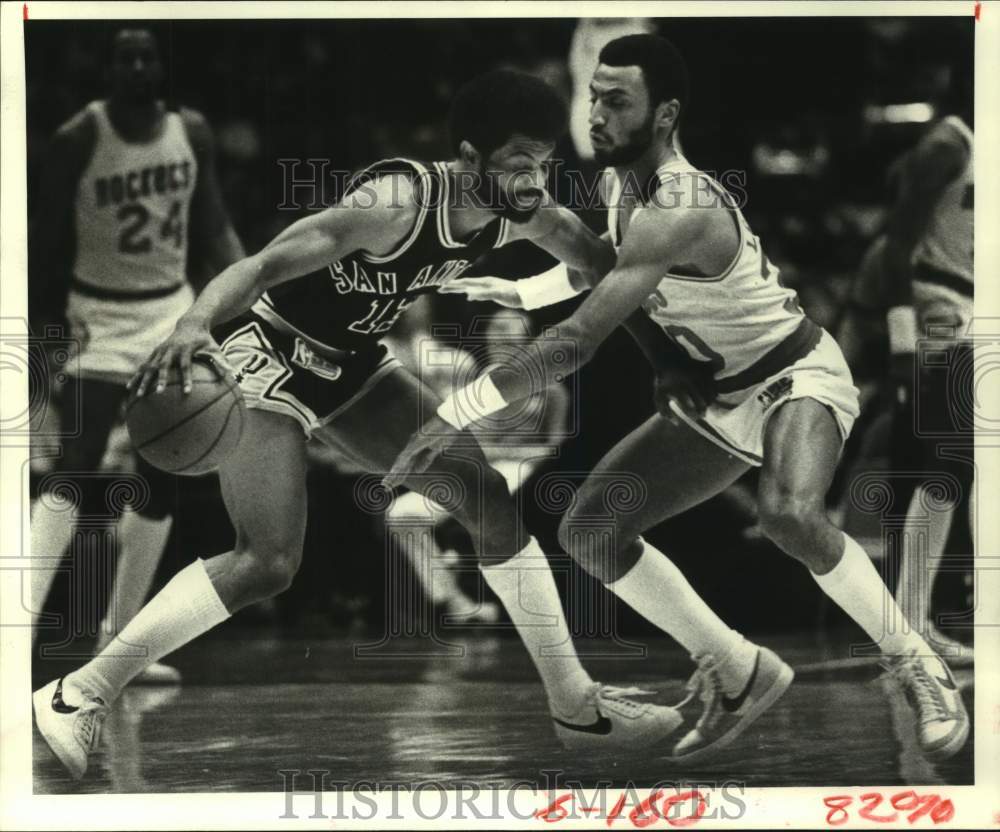 1981 Press Photo Houston Rockets basketball player Allen Leavell guard ...