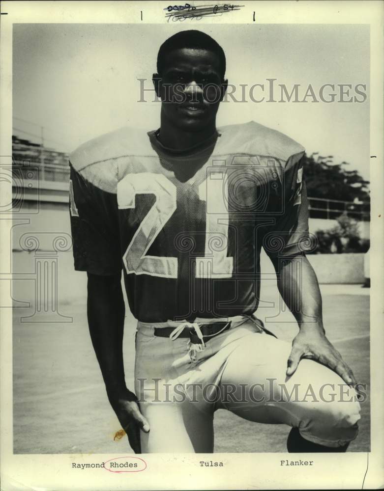 1973 Press Photo Tulsa football flanker Raymond Rhodes - hcs18780- Historic Images