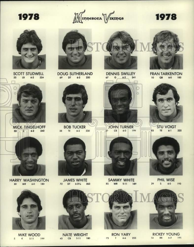 1978 Press Photo Members of the Minnesota Vikings football team. - hcs19015 - Historic Images