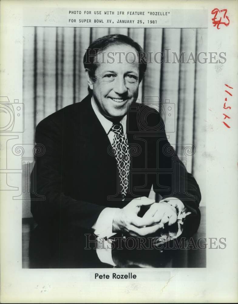 1981 Press Photo National Football League Commissioner Pete Rozelle. - hcs19089- Historic Images