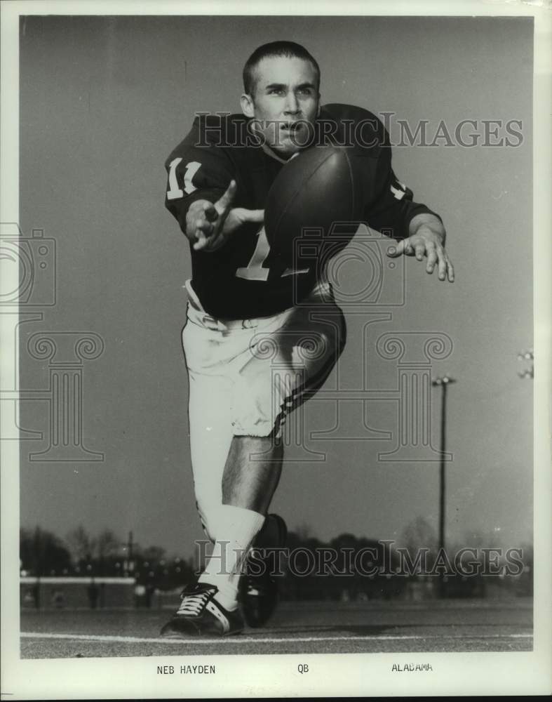 1971 Press Photo University of Alabama quarterback Neb Hayden. - hcs19259 - Historic Images