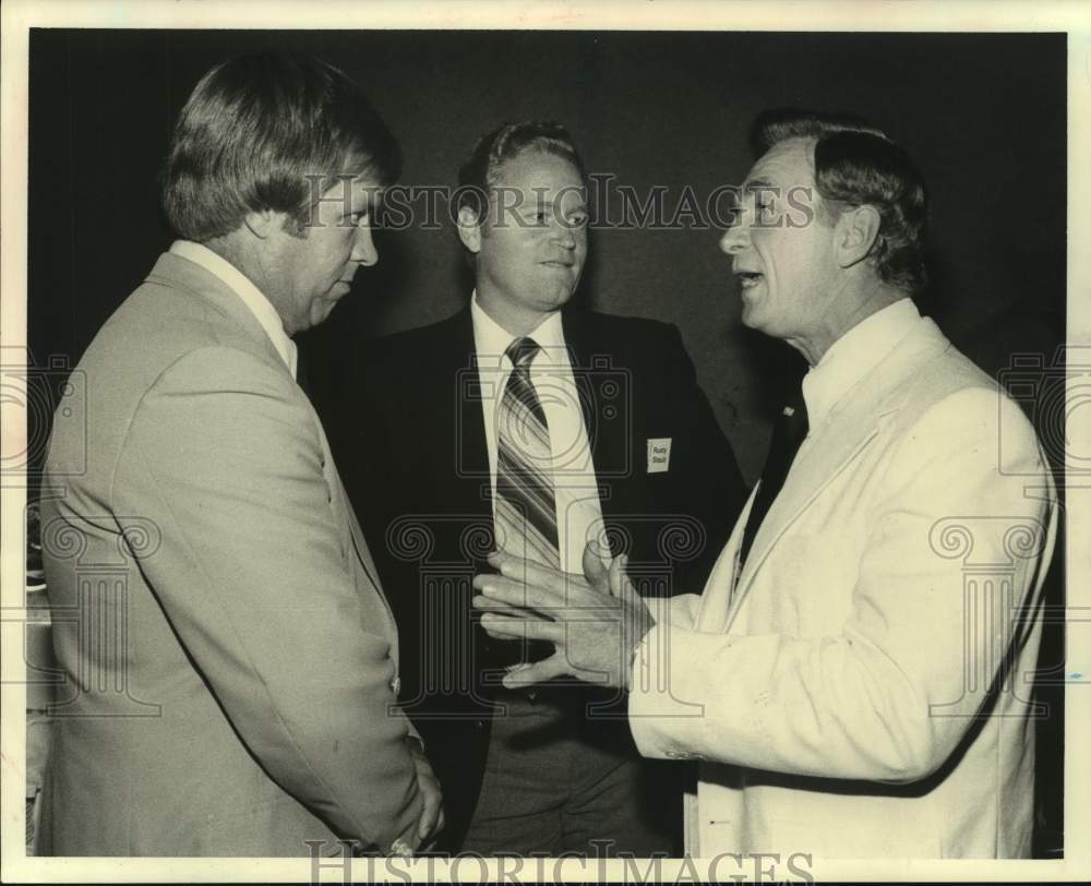 1979 Press Photo Professional sports stars Don Trull, Rusty Staub, Chuck Tanner - Historic Images