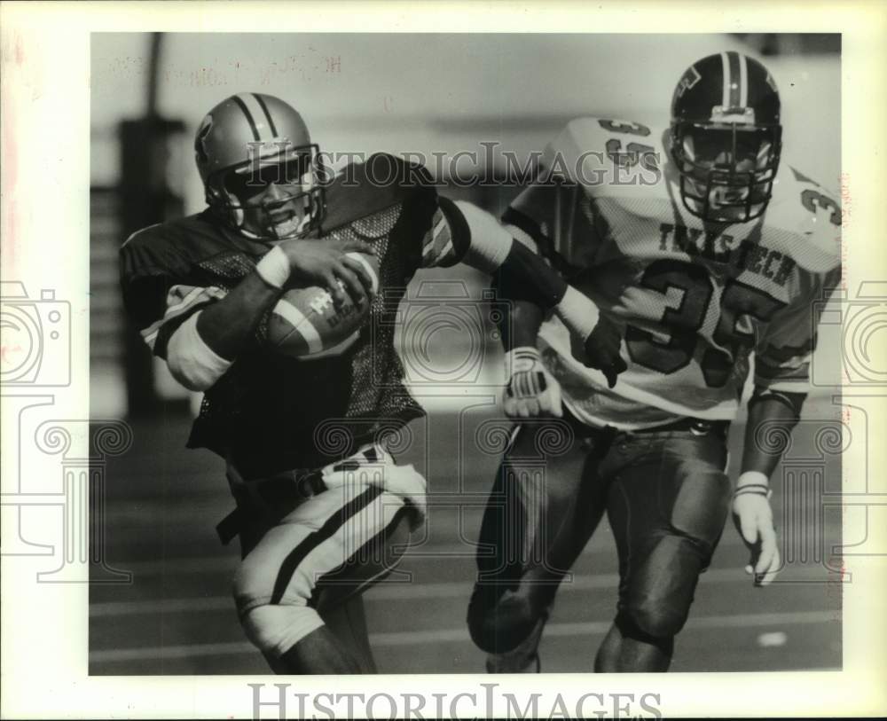 1986 Press Photo Quentis Roper of Rice and Calvin Riggs of Tech - hcs19702 - Historic Images