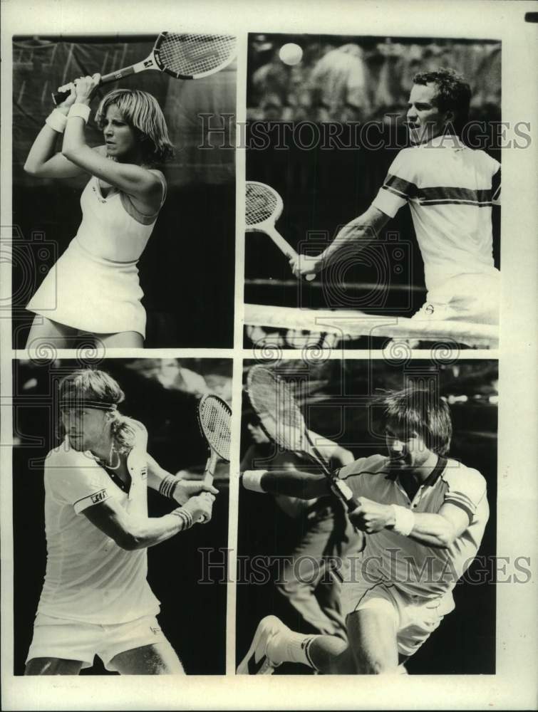 1981 Press Photo Chris Evert Lloyd &amp; John McEnroe defending U.S. Open champions- Historic Images