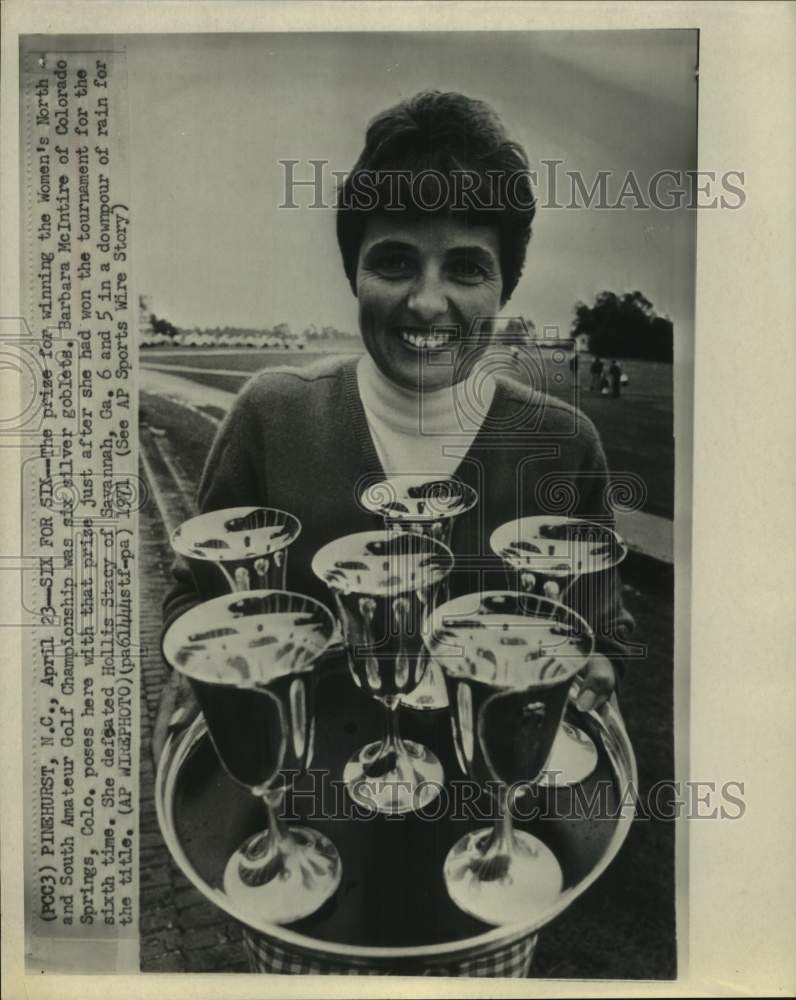 1971 Press Photo Golf Championship winner Barbara McIntire of Colorado Springs - Historic Images