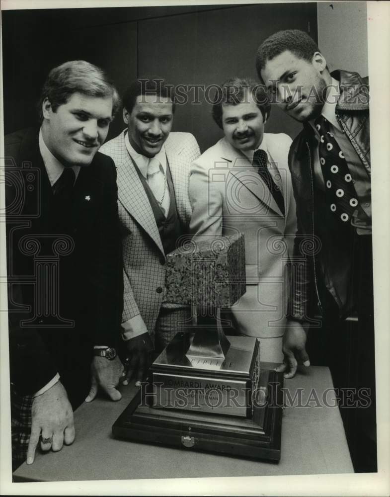 1978 Press Photo Ken MacAfee poses with Lombard Award - hcs20677 - Historic Images