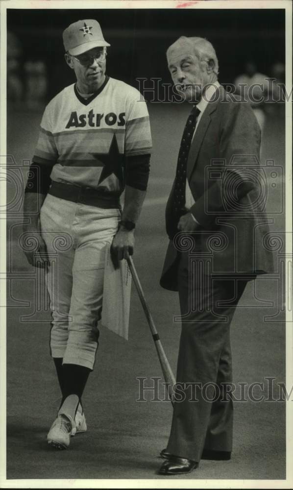 1980 Press Photo Houston Astros owner John McMullen with Bill Virdon - hcs20703- Historic Images