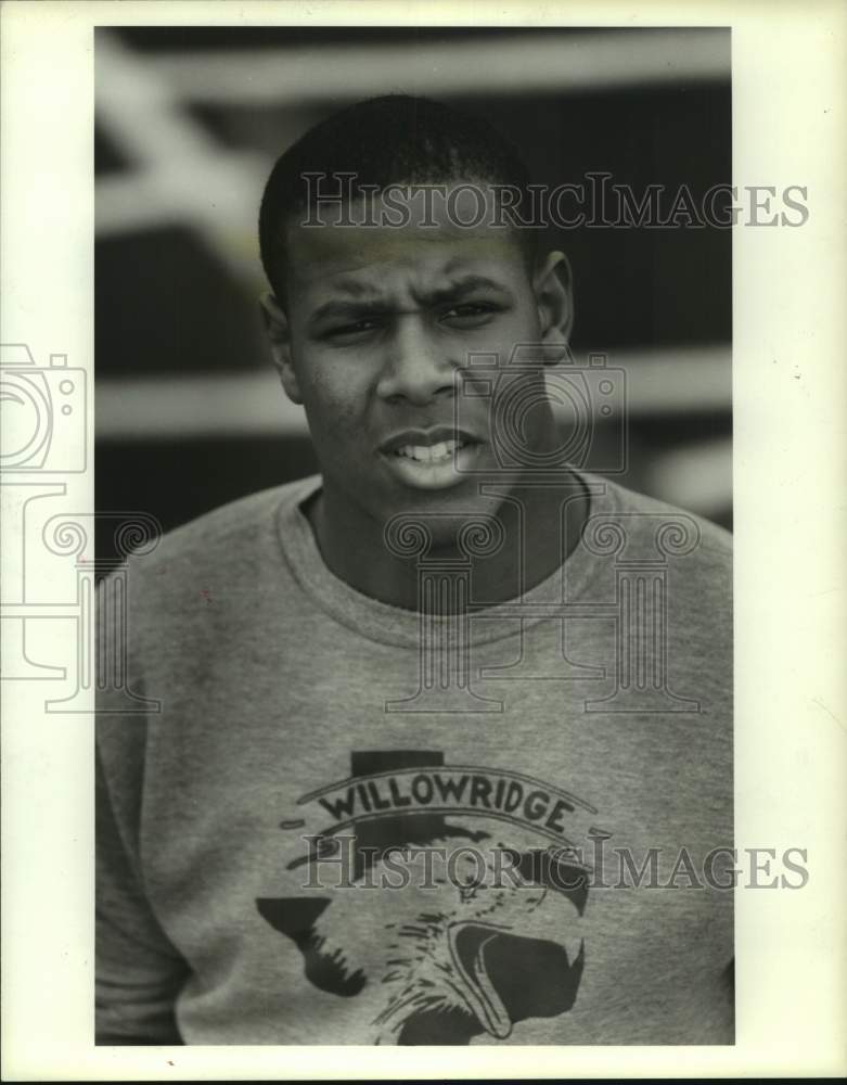 1988 Press Photo Willowridge High School football player Tyrone Malone - Historic Images