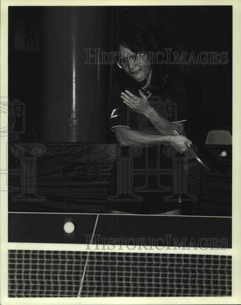 1980 Press Photo University of Houston table tennis player Teresa Ngao - Historic Images