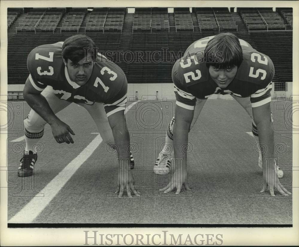 1972 Press Photo Football Players Jody and Larry Medford - hcs21127 - Historic Images