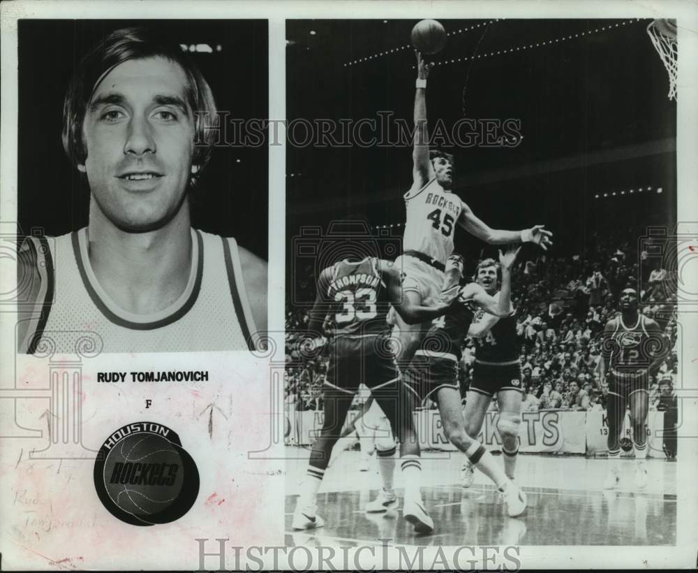 1977 Press Photo Forward Rudy Tomjanovich of the Houston Rockets - hcs21236 - Historic Images