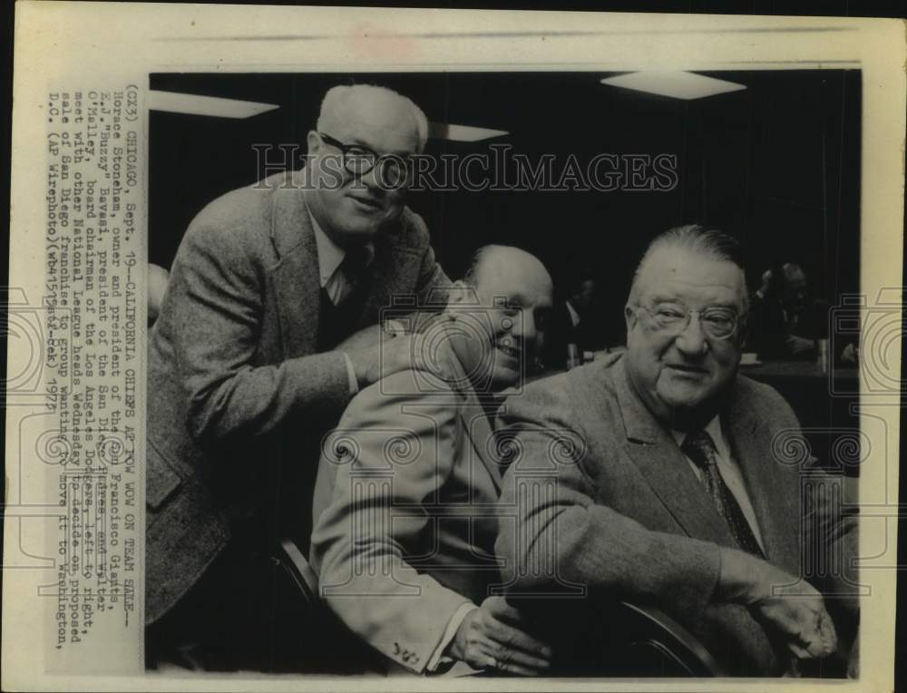 1973 Press Photo Baseball owners meet with National League, discuss Padres sale. - Historic Images