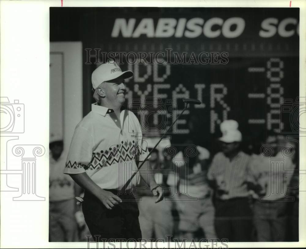 1990 Press Photo Billy Mayfield tied Jodie Mudd at first in Nabisco Golf Tourney- Historic Images