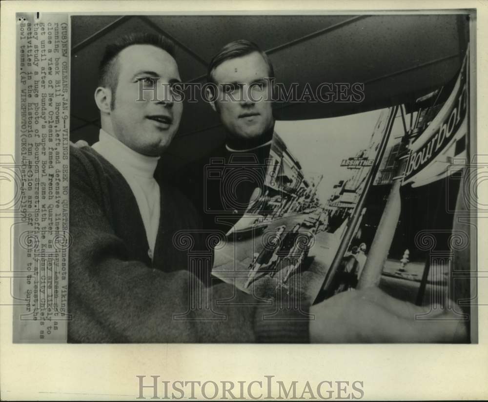 1970 Press Photo Vikings players, in New Orleans for Super Bowl vs. Kansas City- Historic Images
