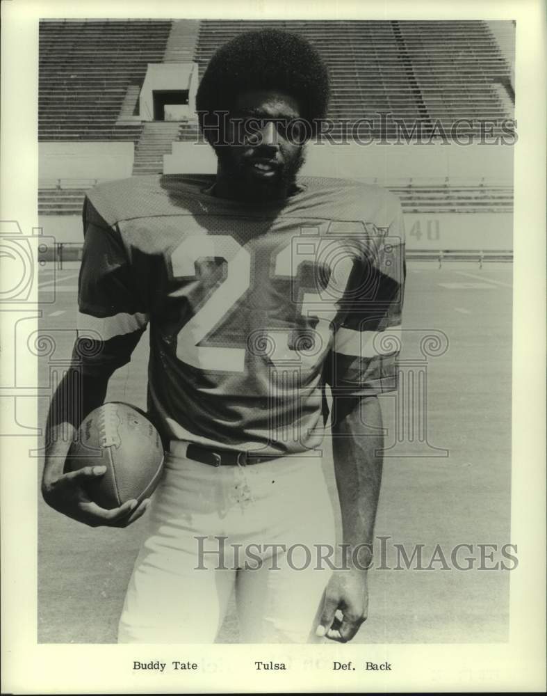 1976 Press Photo Buddy Tate, University of Tulsa football&#39;s defensive back- Historic Images