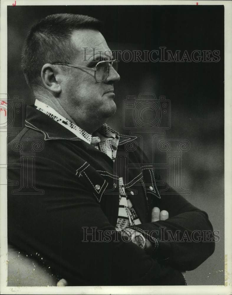 1977 Press Photo Houston Oilers football Bum Phillips - hcs21985- Historic Images