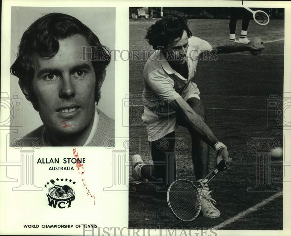 1975 Press Photo World Championship of Tennis player Allan Stone - hcs22479- Historic Images
