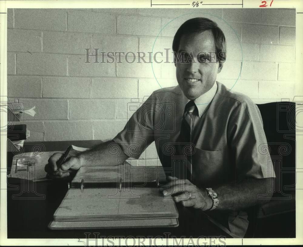 1982 Press Photo Sam Houston State college football coach Ron Randleman - Historic Images