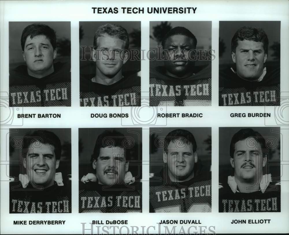 Press Photo Members of the Texas Tech University football team - hcs22 ...