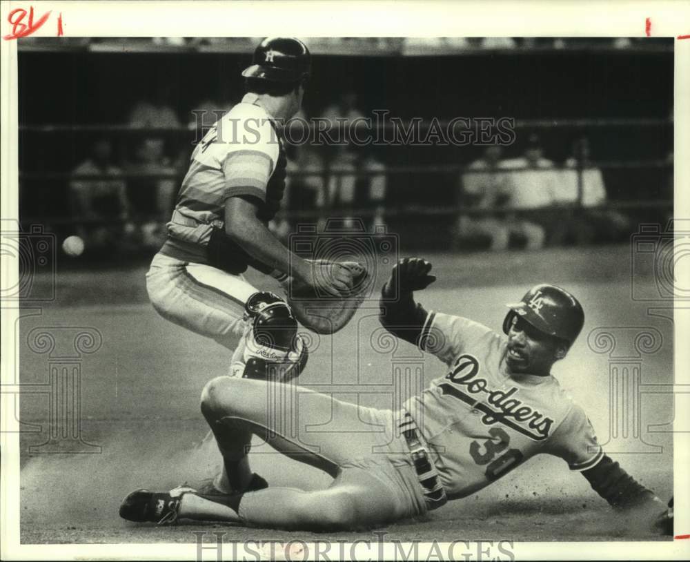 1983 Press Photo Los Angeles Dodgers and Houston Astros play baseball- Historic Images