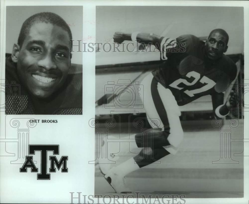 1988 Press Photo Texas A&M college football player Chet Brooks - hcs22807- Historic Images