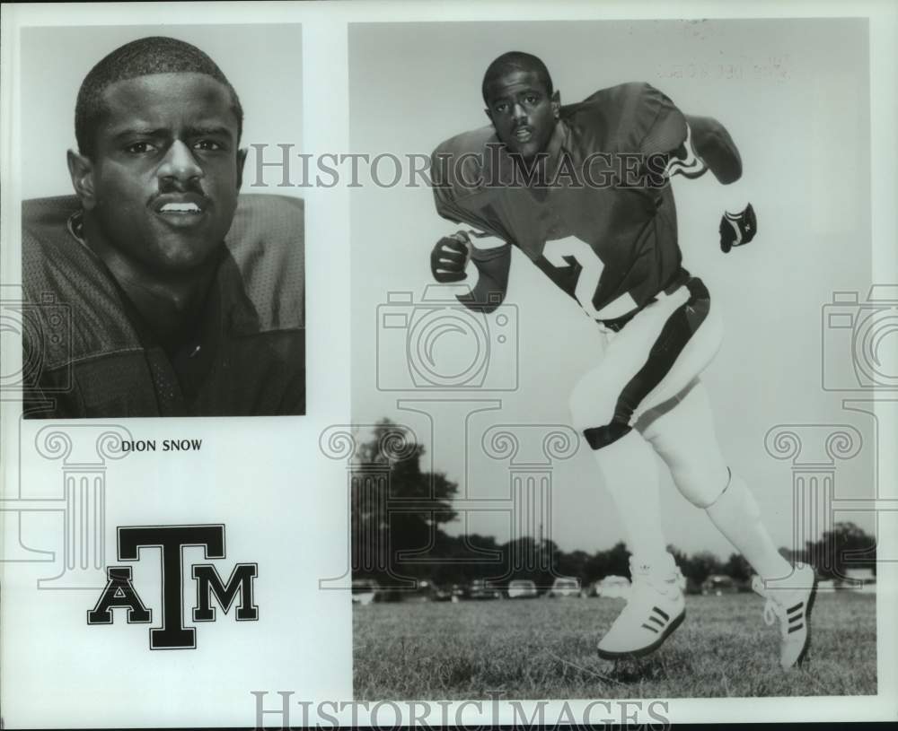 1988 Press Photo Texas A&amp;M college football player Dion Snow - hcs22811 - Historic Images