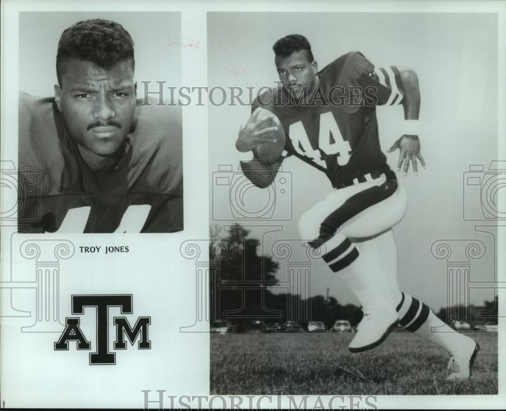 1988 Press Photo Texas A&M college football player Troy Jones - hcs22819 - Historic Images