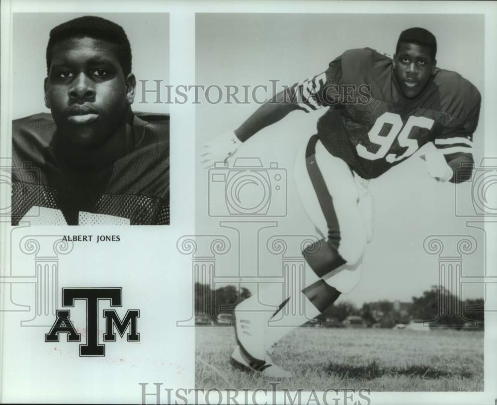 1988 Press Photo Texas A&amp;M college football player Albert Jones - hcs22836 - Historic Images