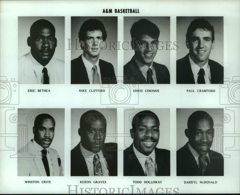 Press Photo Texas A&M University men's basketball players - hcs23032- Historic Images