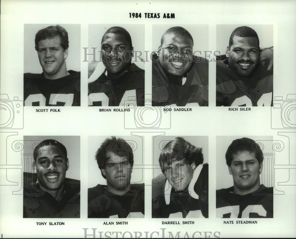 1984 Press Photo Texas A&amp;M University football players - hcs23038 - Historic Images