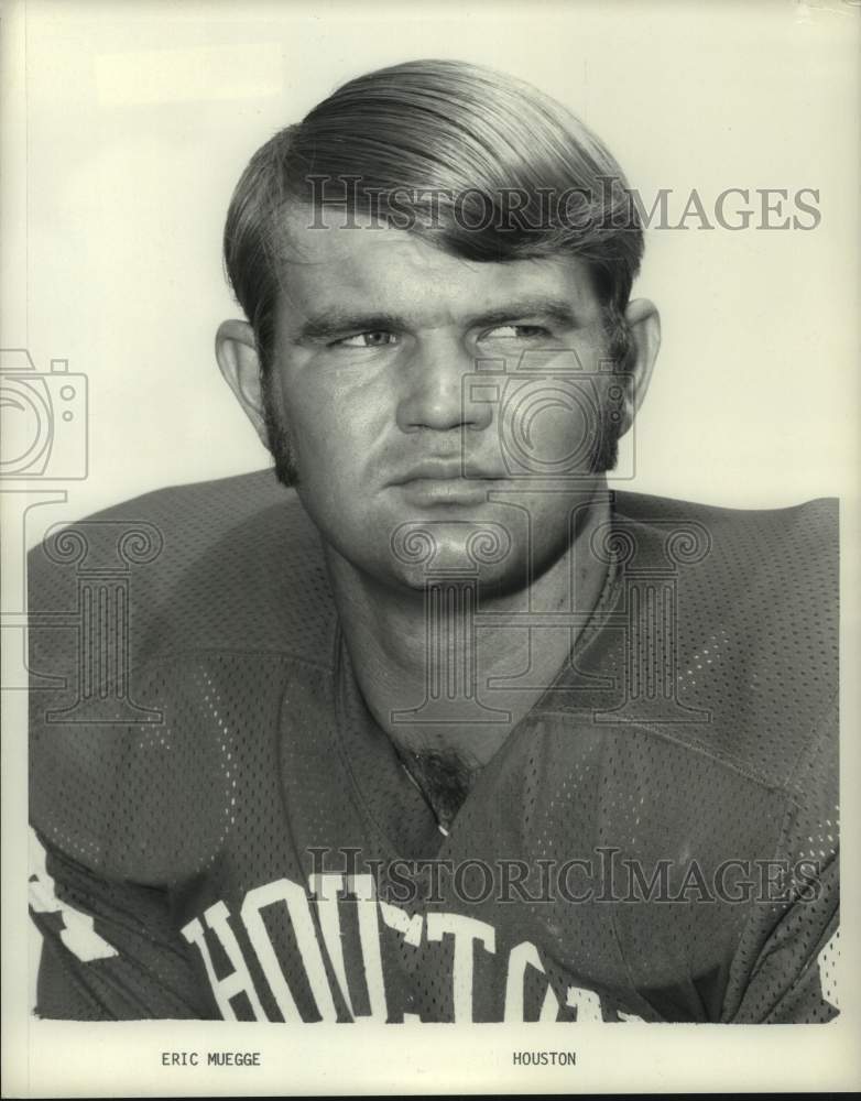 1972 Press Photo University of Houston football player Eric Muegge - hcs23128 - Historic Images