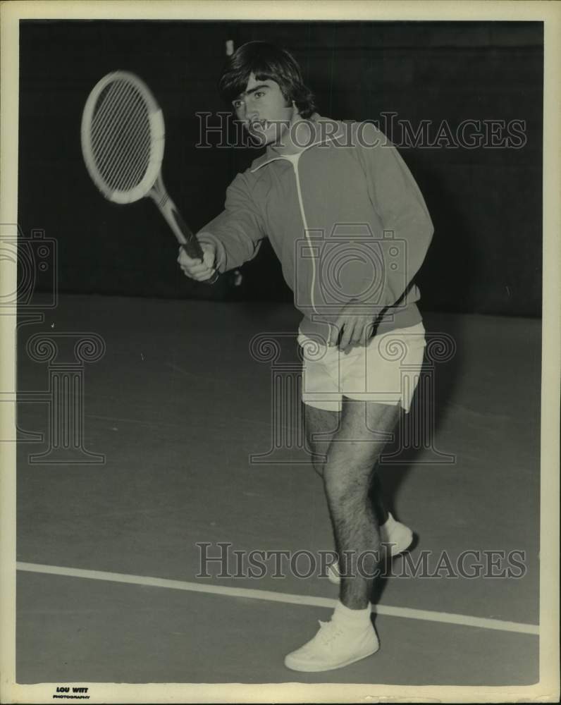 1973 Press Photo Tennis player Emilio Montano of Rice University, Houston- Historic Images