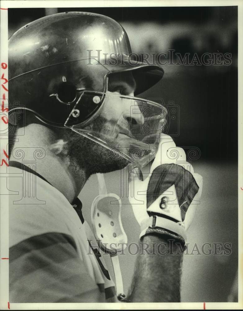 1980 Press Photo Houston Astros baseball player Art Howe in helmet - hcs23442- Historic Images