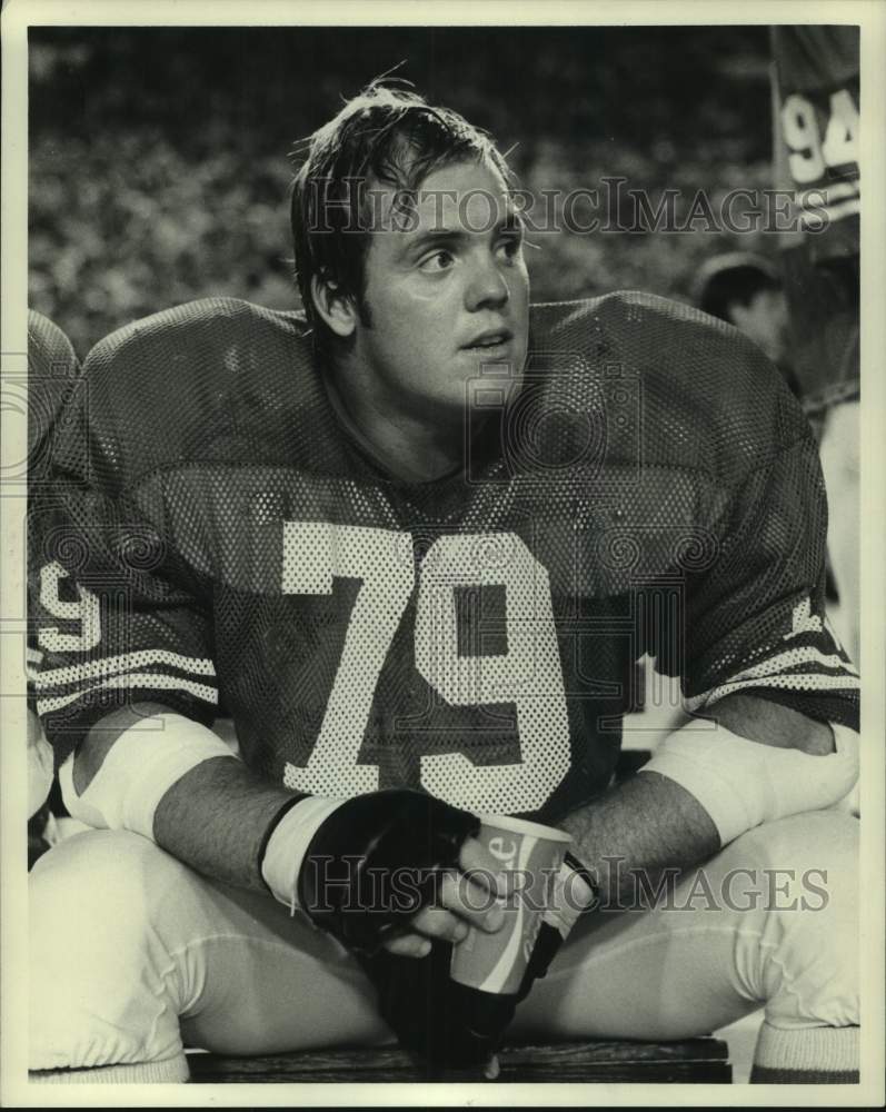 1981 Press Photo Texas college football player Terry Tausch - hcs23552 - Historic Images