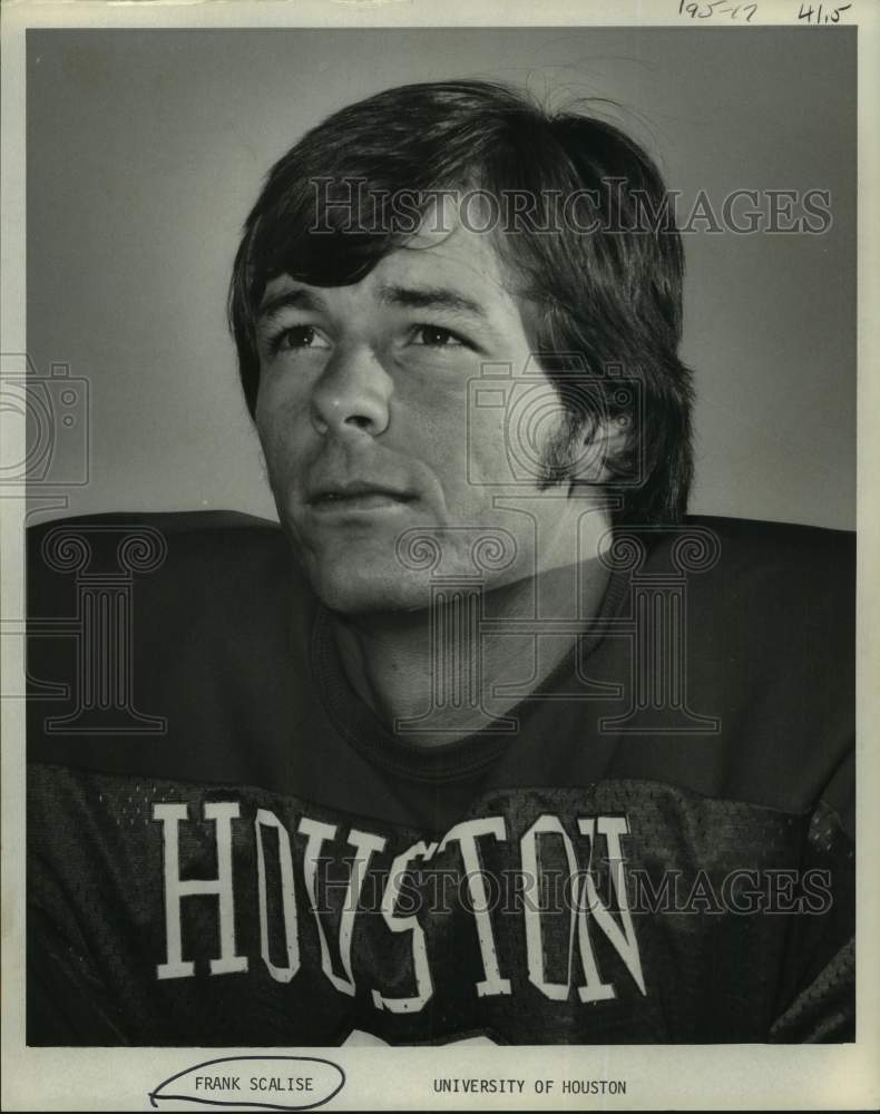 1975 Press Photo Frank Scalise, wide receiver for University of Houston football- Historic Images