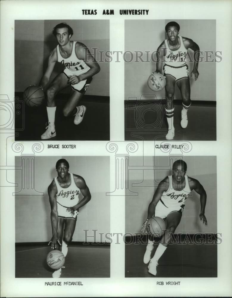 Press Photo Texas A&amp;M basketball players - hcs23727 - Historic Images