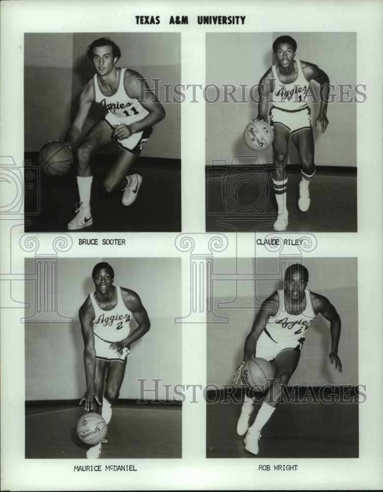 Press Photo Texas A&M basketball players - hcs23727 - Historic Images