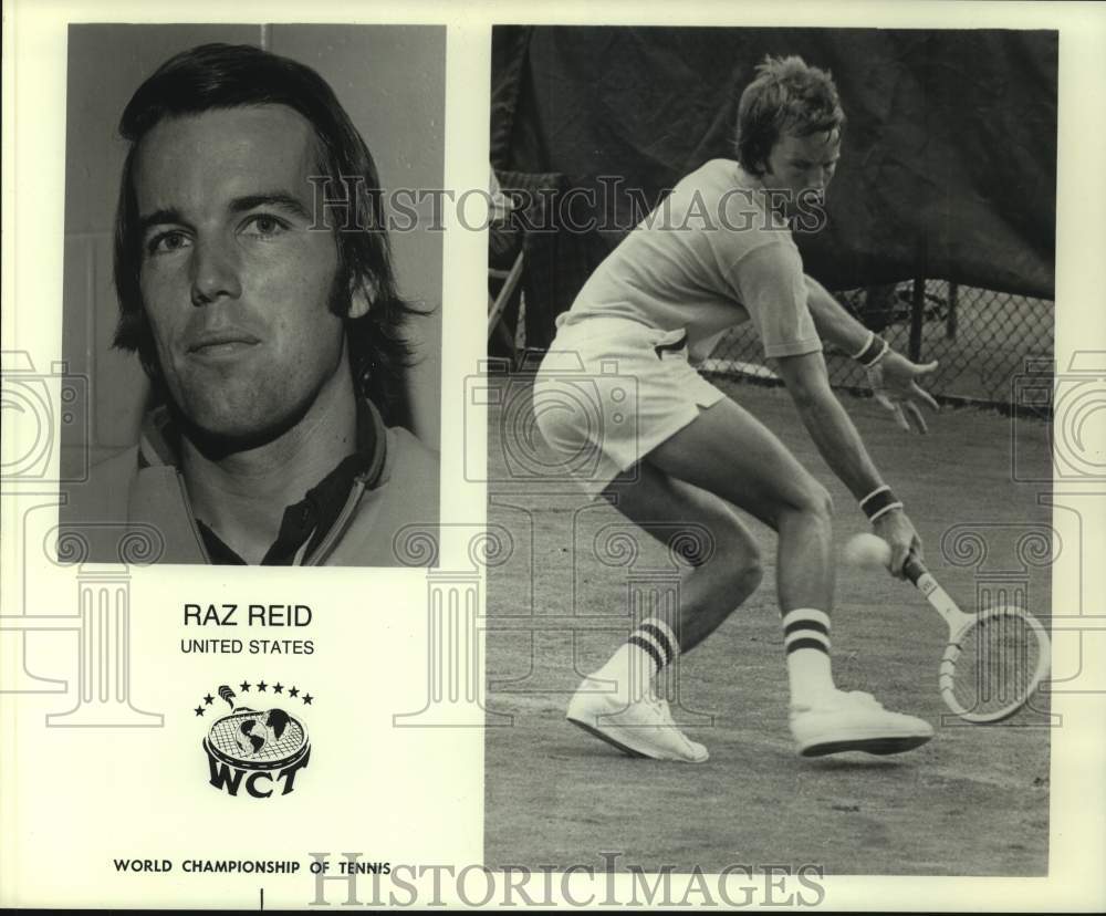 1975 Press Photo Two photos of United States tennis player Raz Reid, of WCT - Historic Images