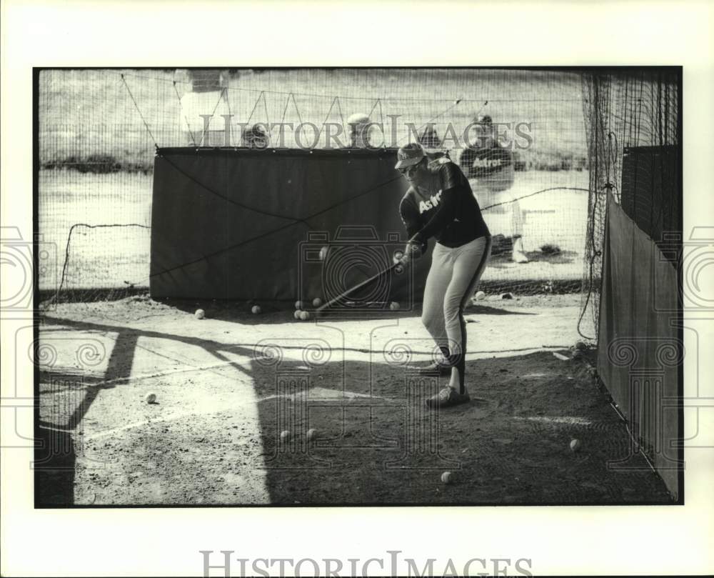 1983 Press Photo Houston Astros baseball player J.R. Richard in Cocoa, Florida - Historic Images