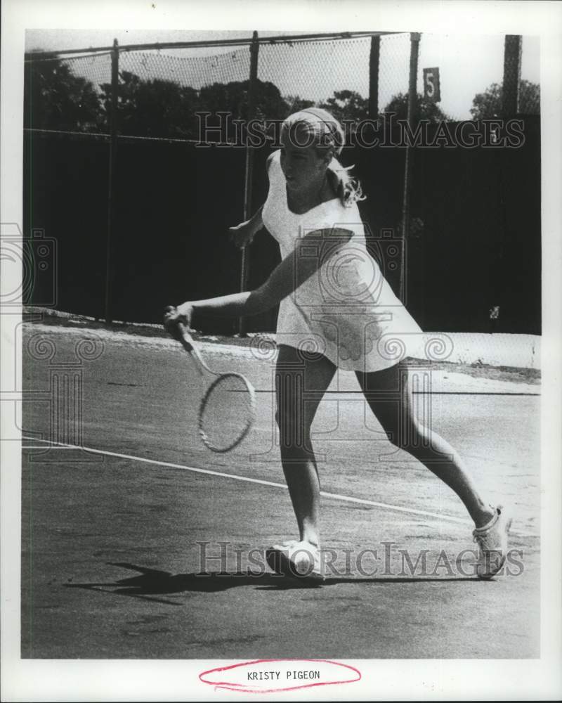 1972 Press Photo Tennis player Kristy Pigeon - hcs24534 - Historic Images