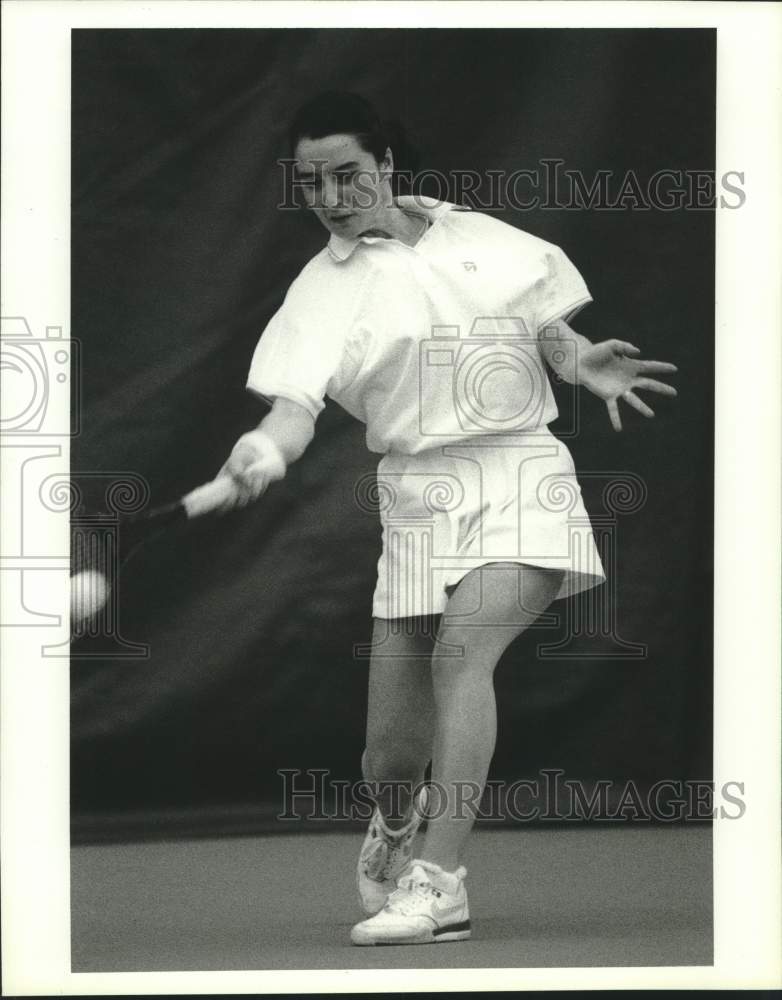 1989 Press Photo Tennis player Leila Meskhi in action - hcs24821 - Historic Images