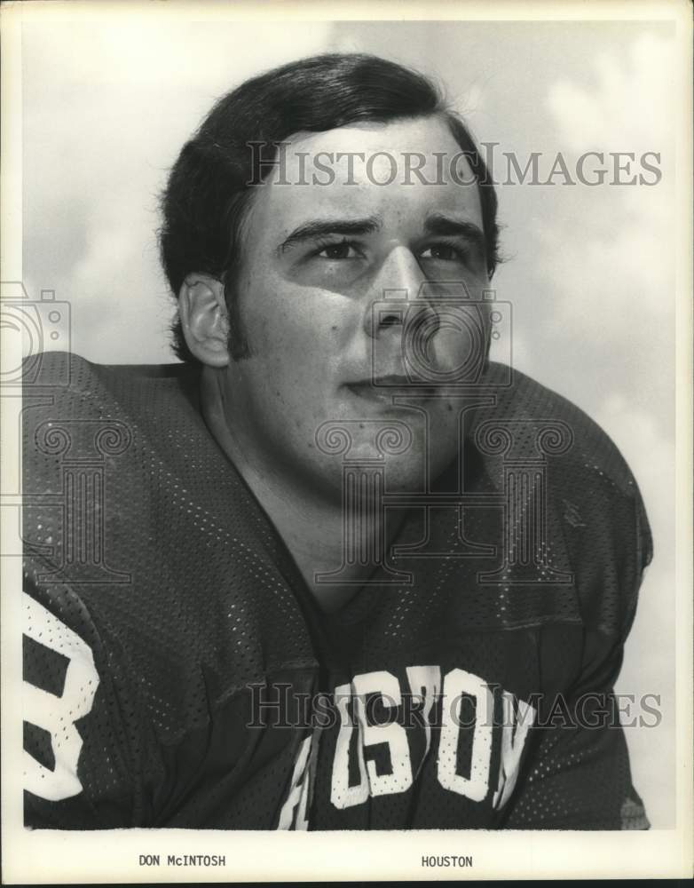 Press Photo University of Houston football's Don McIntosh - hcs24862 - Historic Images