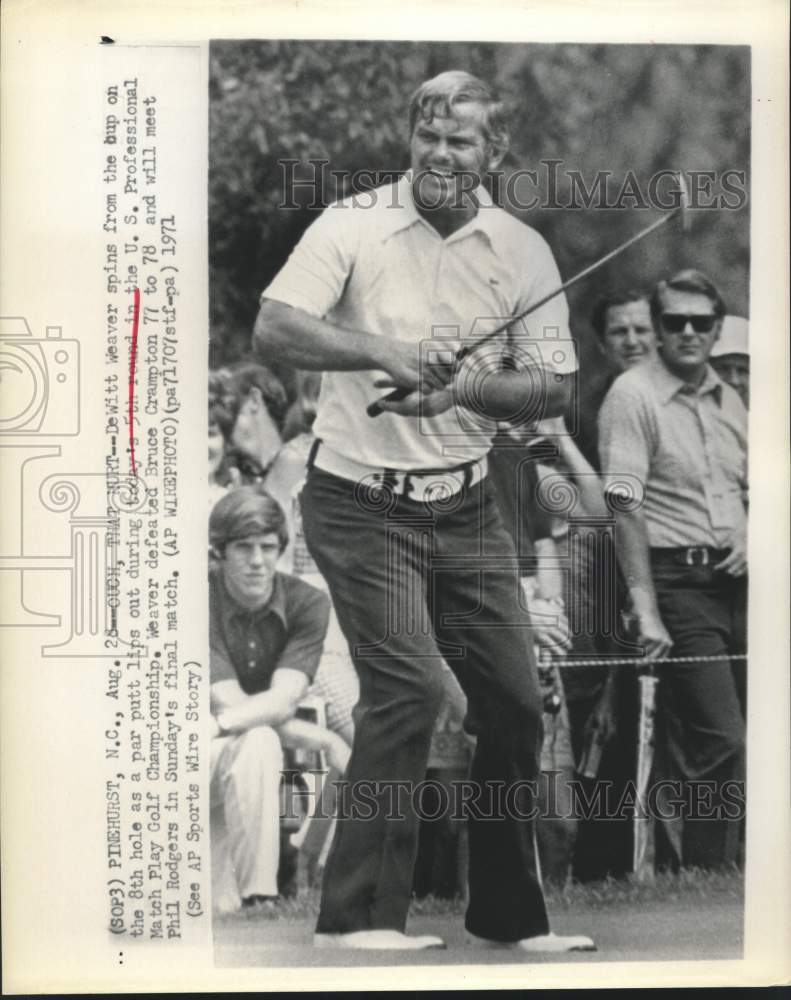 1971 Press Photo Golfer DeWitt Weaver at match play championship in Pinehurst - Historic Images