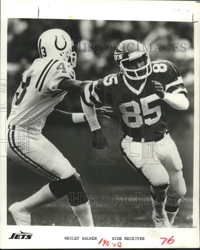 1980 Press Photo New York Jets wide receiver Wesley Walker (85) - hcs25145 - Historic Images