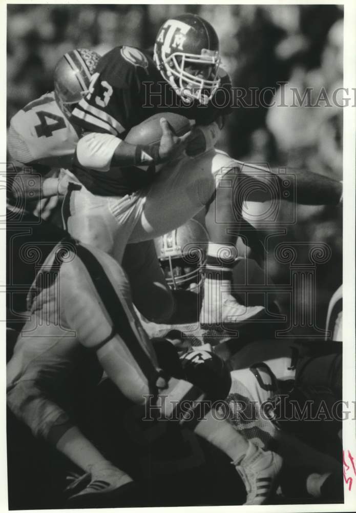 1986 Press Photo Texas A&amp;M and Ohio State play college football - hcs25155- Historic Images