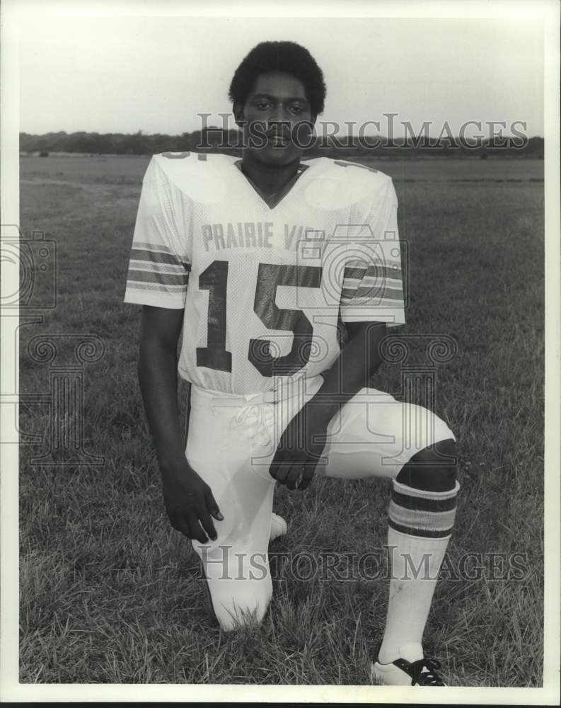 1977 Press Photo Prairie View A&amp;M football player Rich Warefield - hcs25236 - Historic Images