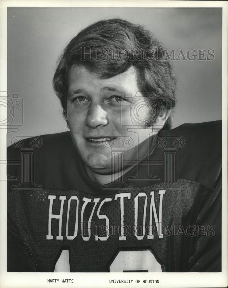 1972 Press Photo Marty Watts, University of Houston football - hcs25252 - Historic Images